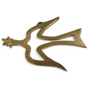 Kirk Stieff Mount Vernon Dove of Peace Gold Tone Ornament Vintage 1990s Holiday